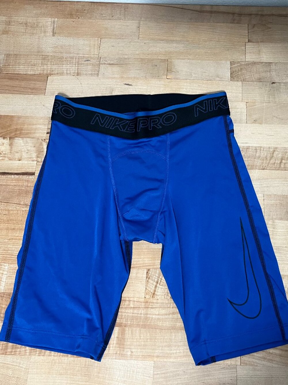 Men's Small Nike Pro Dri Fit Long Compression Shorts Blue